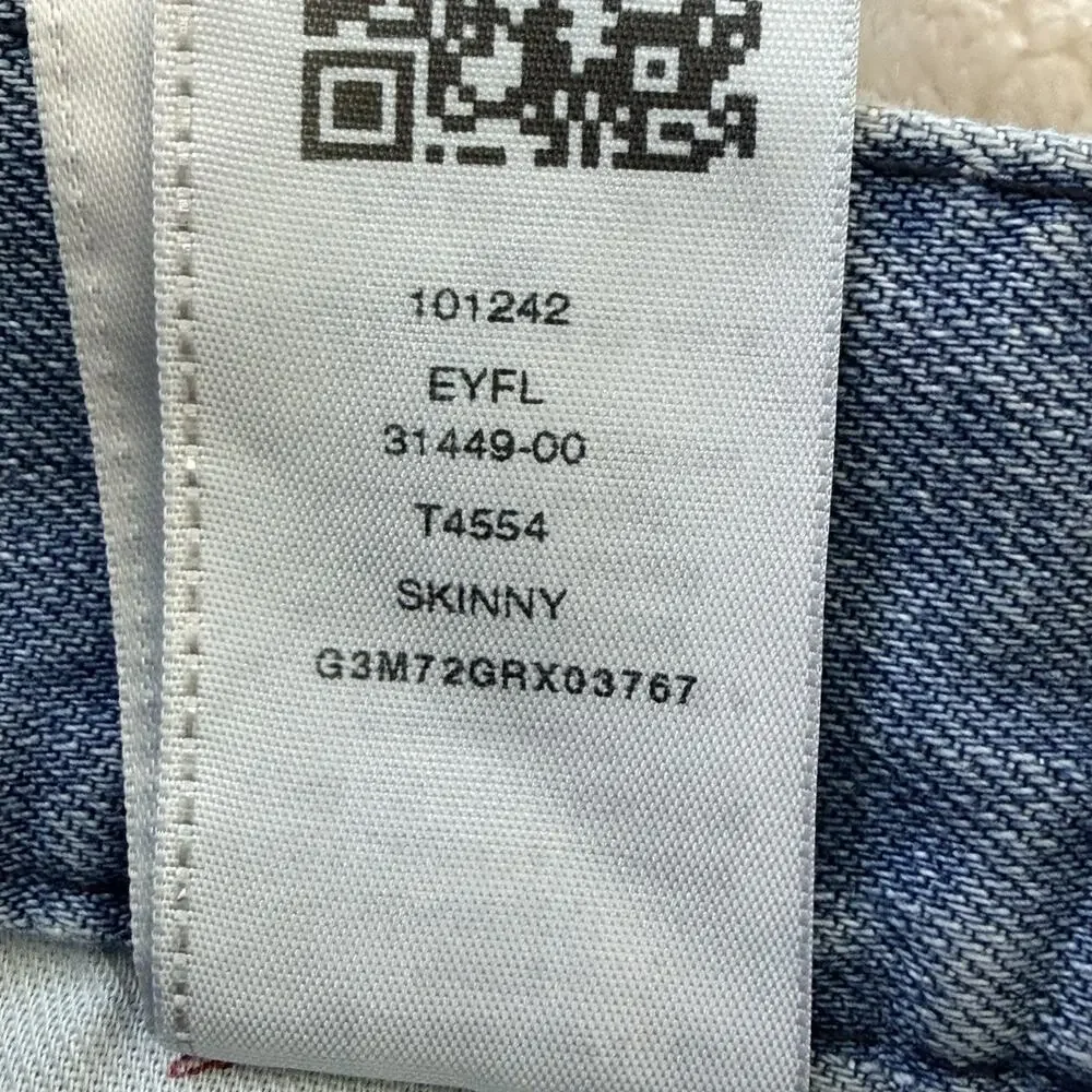 True Religion Men's Horseshoe Logo Pocket Denim Skinny Light Acid Wash Jeans 28